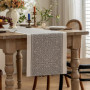 Chemin de Table en Coton et Lin - Décoration Printanière Moderne 35x140 cm