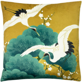 Coussin Paoletti Kensho en Velours Or 50x50cm