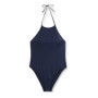 Maillot de Bain Femme Calvin Klein à Col Montant - Bleu Saphir