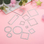 Kit de Gabarits de Poinçonnage Géométriques - 4 Pièces pour Scrapbooking et Découpage