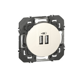 Prise Double Chargeur USB-A Legrand dooxie - Blanc