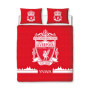 Parure de lit Liverpool FC Double Rouge avec Housse de Couette Réversible
