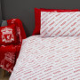 Parure de lit Liverpool FC 1 Personne - Housse de Couette Réversible Rouge