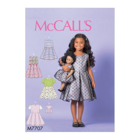 Patron de Couture McCall's pour Robe Enfant et Poupée 45,7 cm - Multicolore