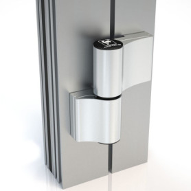 Hahn Lot de 2 Charnières de Porte en Aluminium Anodisé Argenté