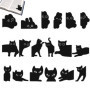 Ensemble de 18 Marque-Pages Magnétiques Chats Noirs