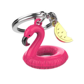 Porte-clés Bouée Gonflable Flamant Rose - Meta[l]morphose