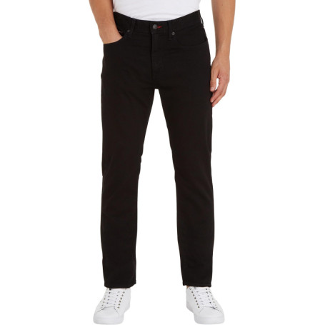 Jean Droit Tommy Hilfiger Homme Core Denton en Coton Noir