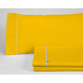 Ensemble de Draps en Coton Rita Terracotta pour Lit 180 cm - 4 Pièces