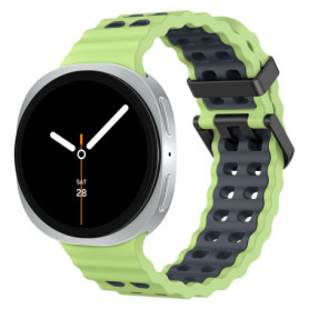 Bracelet Sport en Silicone MoKo pour Samsung Galaxy Watch 8 - Chaux/Gris