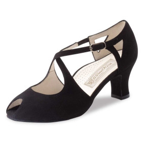 Werner Kern Femmes Chaussures de Danse Georgia - Suéde Noir - 6 cm
