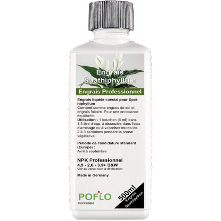 Engrais Liquide Concentré POFLO pour Spathiphyllum - 500 ml