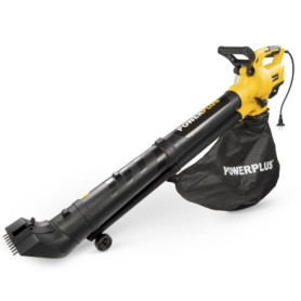 Souffleur de Feuilles Électrique POWERPLUS 3300 W avec Râteau Intégré