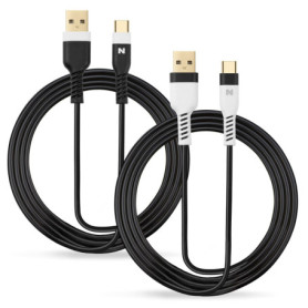 NITHO Câble USB C - Lot de 2, 4M pour Charge Rapide PS5 et Xbox