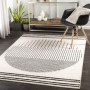 Tapis Géométrique Scandinave Livabliss - Ivoire et Noir 80x150 cm