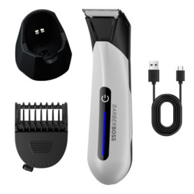 Tondeuse Étanche BarberBoss pour Homme - Rasoir Hygiénique avec Lame en Céramique