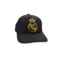 Casquette de Baseball Noir Real Madrid avec Écusson Doré - Taille Unique