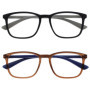 OPULIZE Max - Lunettes de Lecture Unisexes - 2 Paires Noir et Brun