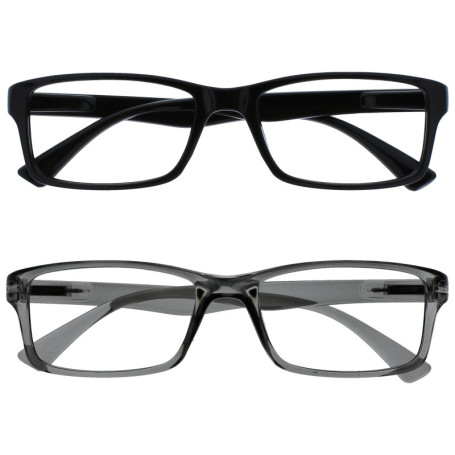 Pack de Lunettes de Lecture Design Noir et Gris - OPULIZE
