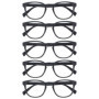 Pack de 5 Lunettes de Lecture Rétro Rondes Gris Mat - Unisexe