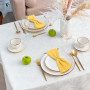 Lot de 12 serviettes en tissu en coton, jaune moutarde, serviettes en coton, 43 x 43 cm, serviettes de table réutilisables, pour