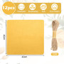 Lot de 12 serviettes en tissu en coton, jaune moutarde, serviettes en coton, 43 x 43 cm, serviettes de table réutilisables, pour