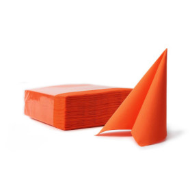 VelaHub Serviettes Jetables Soft Point - 50 Pièces Orange 38x38 cm