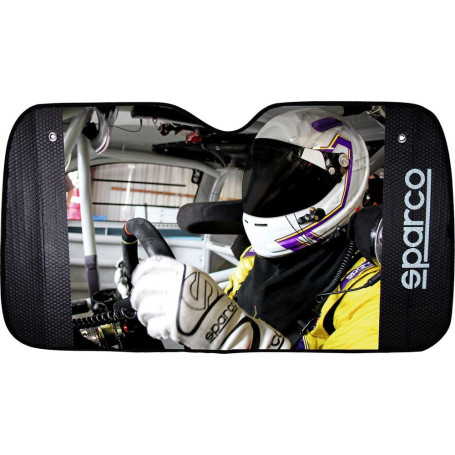 Parasol Aluminium Sparco SPC1718L pour Voiture - 140 x 70 cm