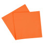 Sweet Needle - Paquet de 12 - Serviettes de Table surdimensionnées 100% Coton 45 CM x 45 CM (18 po x 18 po), Orange - Tissu épai