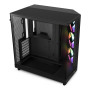Nzxt H6 Flow RGB CC-H61FB-R1 Boîtier Moyen-Tour Compact Double Chambre Airflow Comprend 3 Ventilateurs 120 mm RGB Panneaux panor
