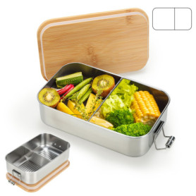 Boîte Repas Hermétique VINATO en Inox 1000ml avec Compartiment
