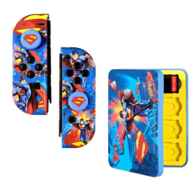Kit d'accessoires Superman pour Nintendo Switch - Étui rigide et poignées