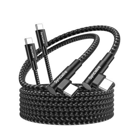 SYNCWIRE Câble USB C vers USB C 60W - Pack de 2 Mètres, Charge Rapide et Durable