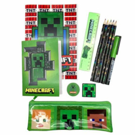 Ensemble de papeterie Minecraft avec étui - Matériel scolaire complet pour enfants