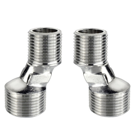 Lot de 2 Raccords S Multicolores en Laiton pour Robinetteries Murales