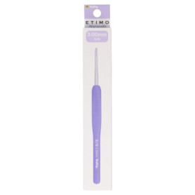 Crochet Ergonomique Tulip Etimo Murasaki 3.00mm - Aluminium Léger avec Poignée Softgrip