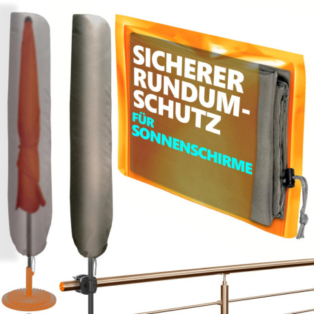 Housse de Protection Taupe pour Parasol 2m - Résistante aux Intempéries