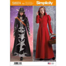 Patron de Couture Simplicity S8974 pour Manteau de Cosplay Femme - Blanc