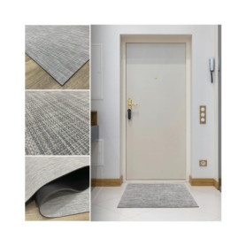 Tapis en Vinyle Tressé Antidérapant - 70 x 100 cm - Idéal pour Intérieur et Extérieur