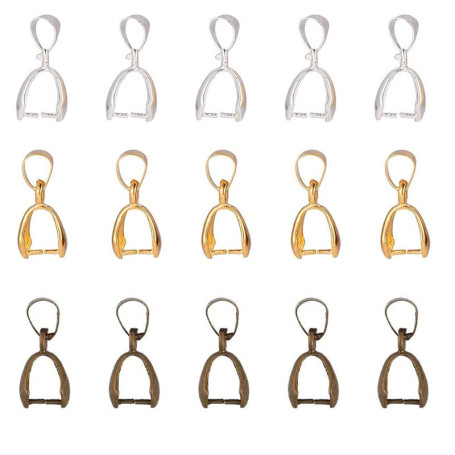 Kit de Fermoirs Pendentifs en Cuivre - 90 Pièces Multicolores pour Bijoux