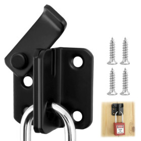 Loquet de Porte Coulissante en Acier Inoxydable QWORK - Sécurisez Votre Accès