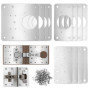 QWORK 12 Plaques de Réparation en Acier Inoxydable pour Charnières