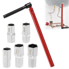 Kit de Clés Réglables QWORK 8-13mm pour Robinet avec Douilles Interchangeables