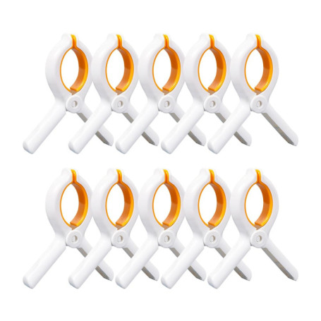 KBRPEY 10 Pinces à Linge Grandes Ovales - Clips Robustes et Résistants