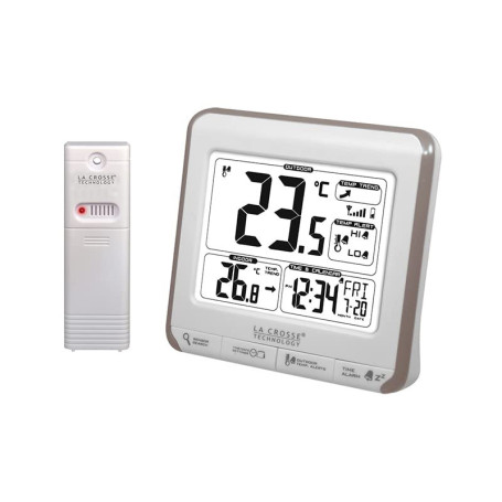 Station Météo La Crosse Technology WS6811 avec Alertes de Température Extérieure - Taupe