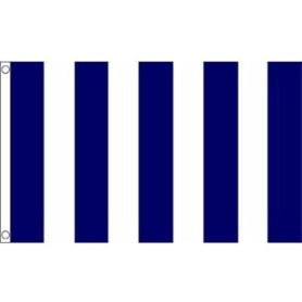 Drapeau AZ FLAG Bandes Bleu Marine et Blanc 90x60 cm avec Œillets Métalliques
