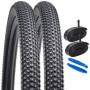 Kit de Pneus et Chambres à Air 26" YunSCM - 2 Pcs Pliable avec Accessoires
