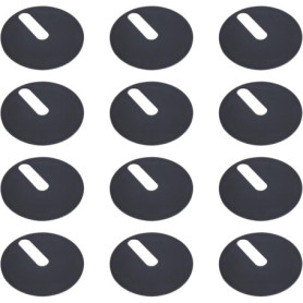 Lot de 12 charnières de toilettes en caoutchouc antidérapantes - 40 mm