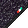 Tapis de Sol Sur Mesure pour Peugeot 106 (2000-2005) - Moquette Anthracite avec Logo