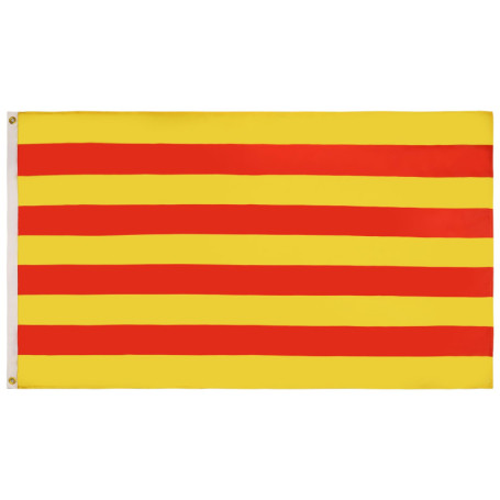 Drapeau de Catalogne en Polyester Léger 150x90 cm avec Œillets Métalliques